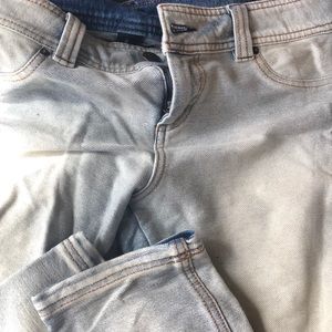 White wash denim leggings